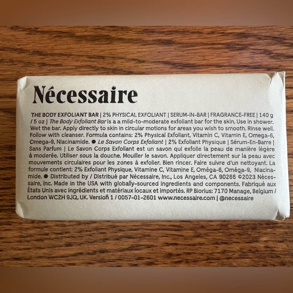 Nécessaire Body Exfoliant Bar